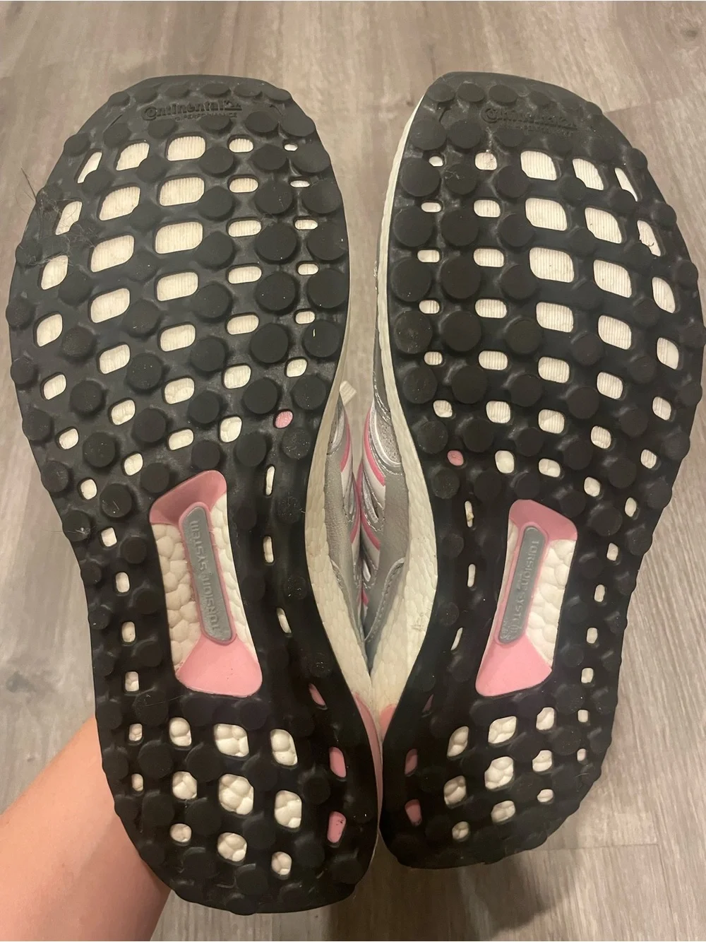 adidas Disney collaboration Silver and Pink Women's Athletic Sneakers